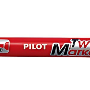 PILOT Marqueur permanent Twin Marker, extra fin, rouge