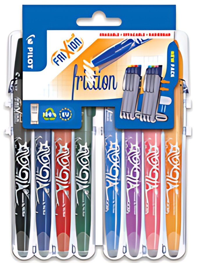 PILOT Stylo roller FRIXION BALL 07 Set2Go, étui de 8