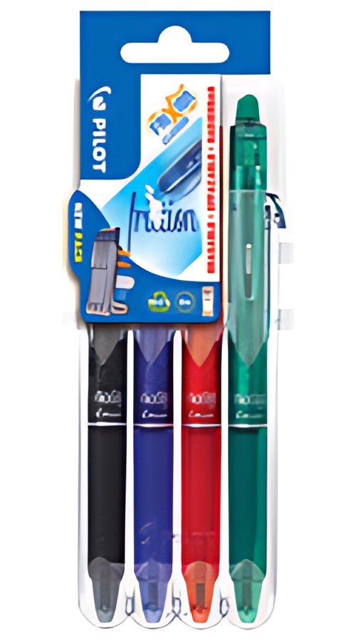 PILOT Stylo roller FRIXION BALL CLICKER 07 Set2Go, étui de 4