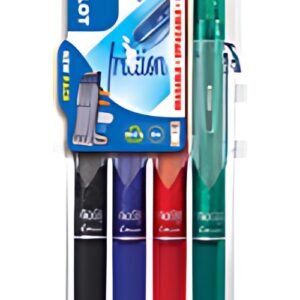 PILOT Stylo roller FRIXION BALL CLICKER 07 Set2Go, étui de 4