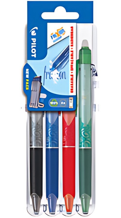 PILOT Stylo roller FRIXION BALL CLICKER 05 Set2Go, étui de 4
