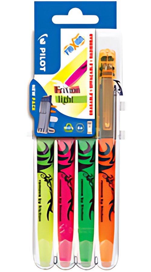 PILOT Surligneur FRIXION light Set2Go, étui de 4