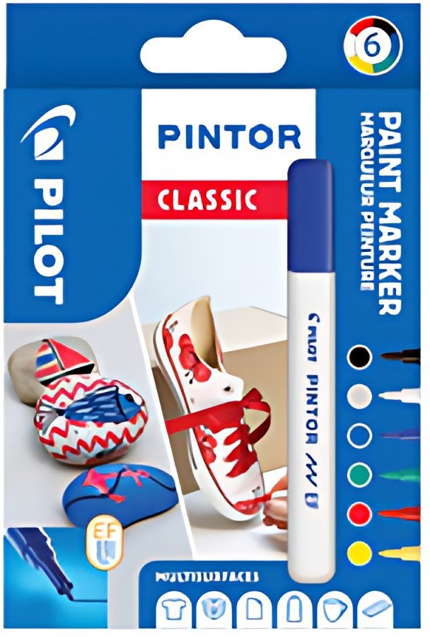 PILOT Marqueur à pigment PINTOR, extrafin, set de 6 "CLASSIC