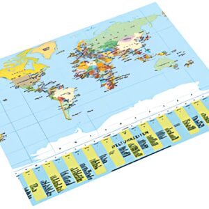 Läufer Sous-main carte géopolitique, 400 x 530 mm,