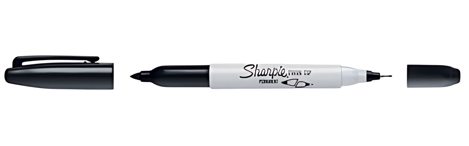 Sharpie Marqueur permanent "TWIN TIP", noir