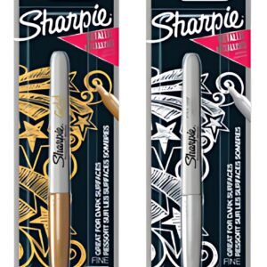 Sharpie Marqueur permanent métallisé, en blister, argent