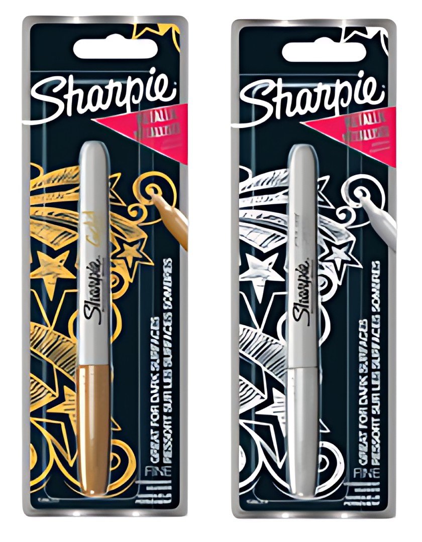 Sharpie Marqueur permanent métallisé, en blister, argent