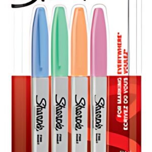 Sharpie Marqueur permanent FINE "Pastel", blister de 4