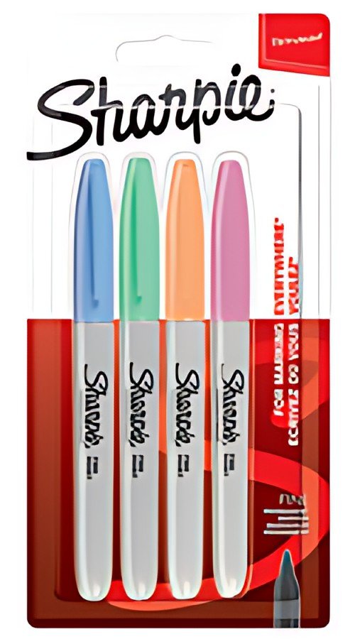 Sharpie Marqueur permanent FINE "Pastel", blister de 4