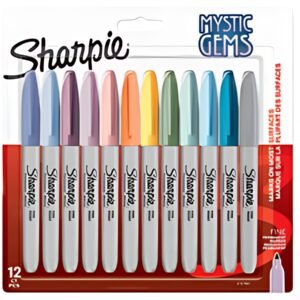 Sharpie Marqueur permanent FINE MYSTIC GEMS, blister de 12