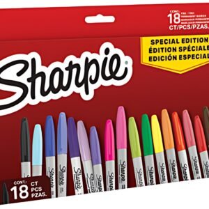 Sharpie Marqueur permanent FINE, BIG PACK de 18 "Red"