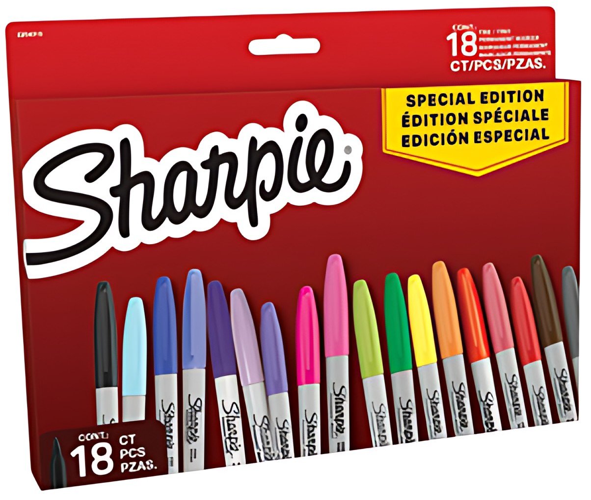 Sharpie Marqueur permanent FINE, BIG PACK de 18 "Red"