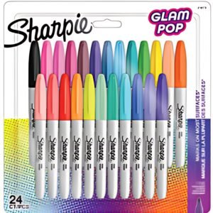 Sharpie Marqueur permanent FINE "Glam Pop", blister de 24