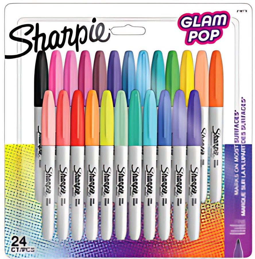Sharpie Marqueur permanent FINE "Glam Pop", blister de 24