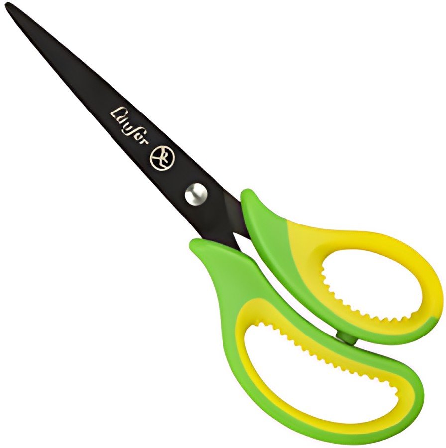Läufer Ciseaux ergonomiques, longueur: 150 mm, vert/jaune