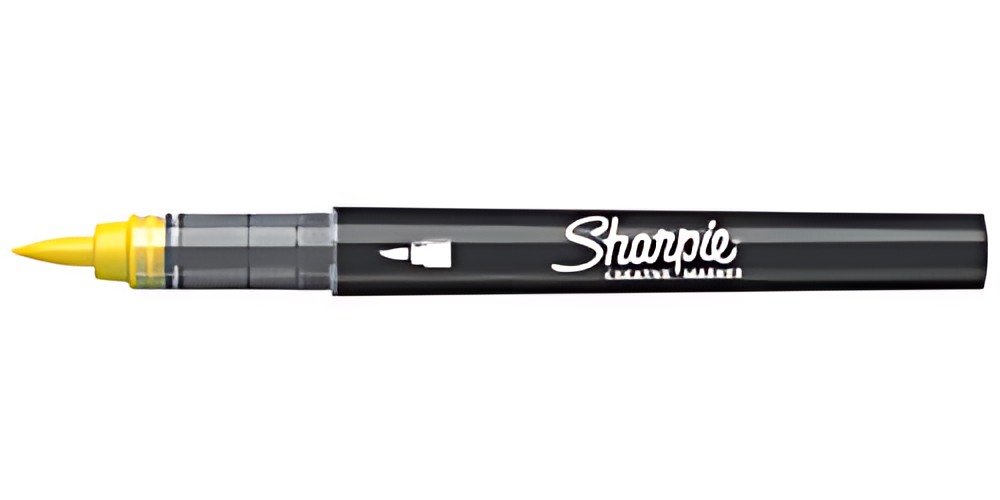 Sharpie Marqueur créatif ACRYLIC, pointe pinceau, jaune