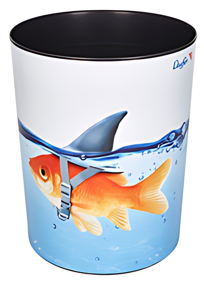 Läufer Corbeille à papier "requin doré"