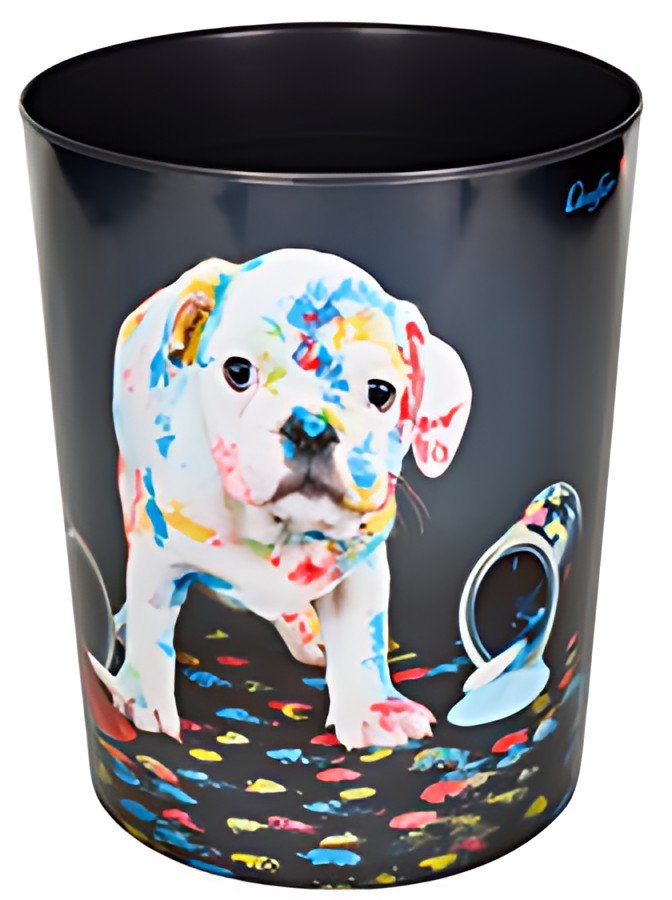 Läufer Corbeille à papier "chien multicoloré"