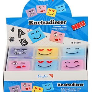 Läufer Gomme souple visages, en présentoir de 18