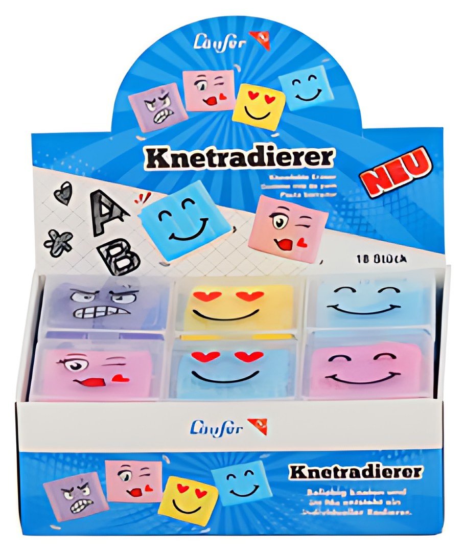 Läufer Gomme souple visages, en présentoir de 18