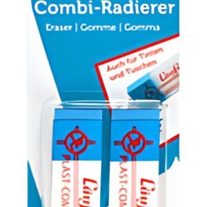 Läufer Gomme en plastique PLAST COMBI, carte blister de 2