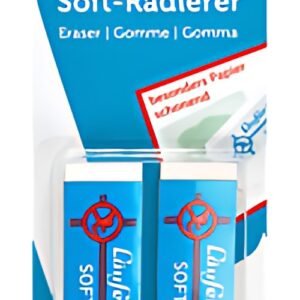 Läufer Gomme en plastique PLAST SOFT, carte blister de 2