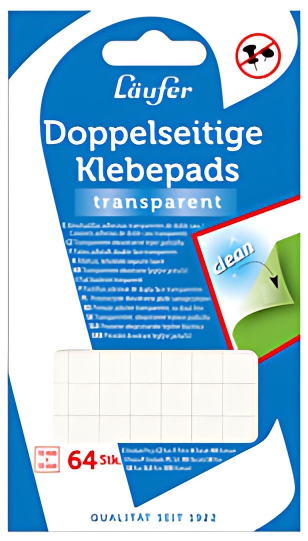 Läufer Pastille adhésive, repositionnable, transparent