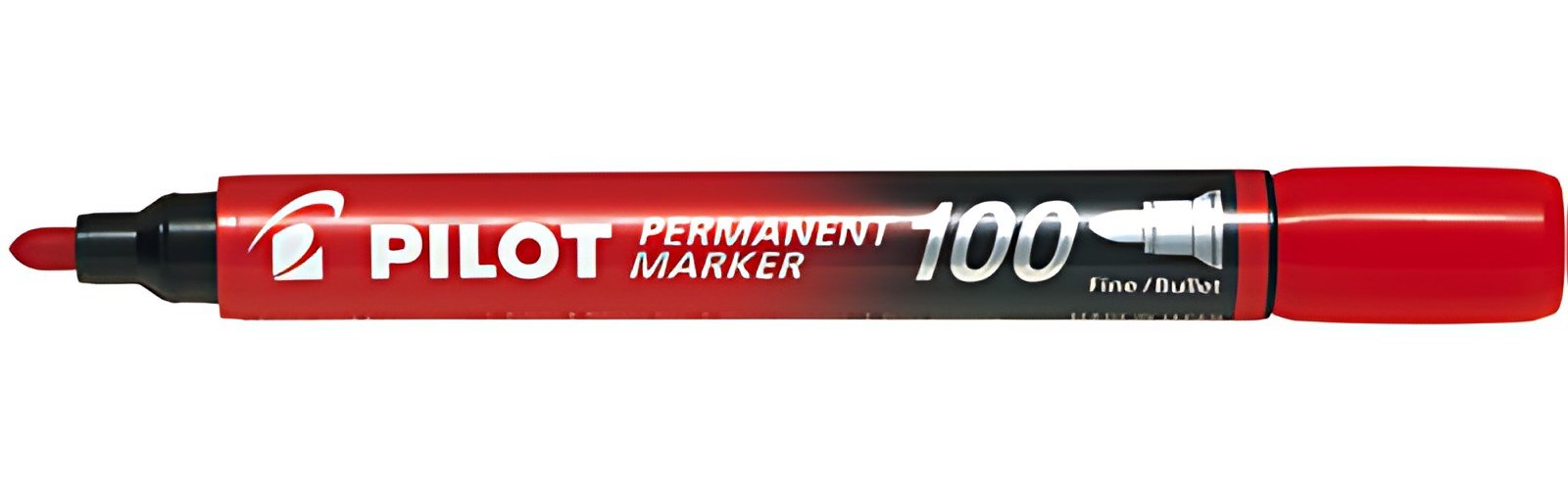 PILOT Marqueur permanent 100, pointe ogive, rouge