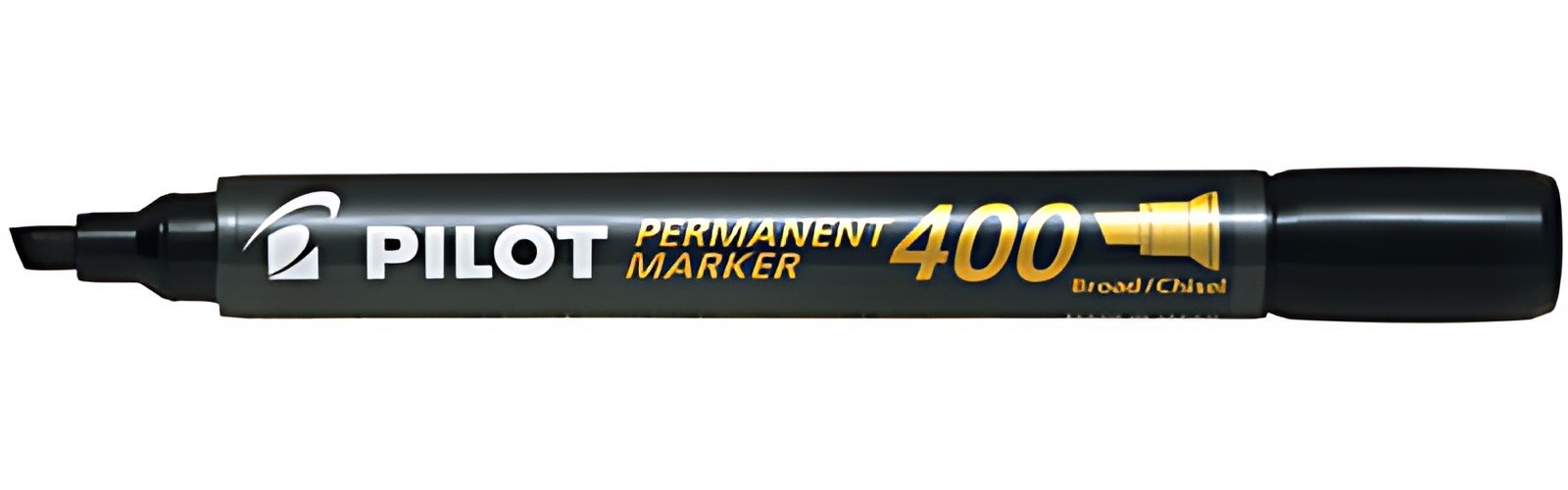 PILOT Marqueur permanent 400, pointe biseautée, noir