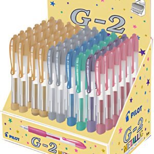 PILOT Stylo à encre gel G2 07 METALLIC, présentoir de 60