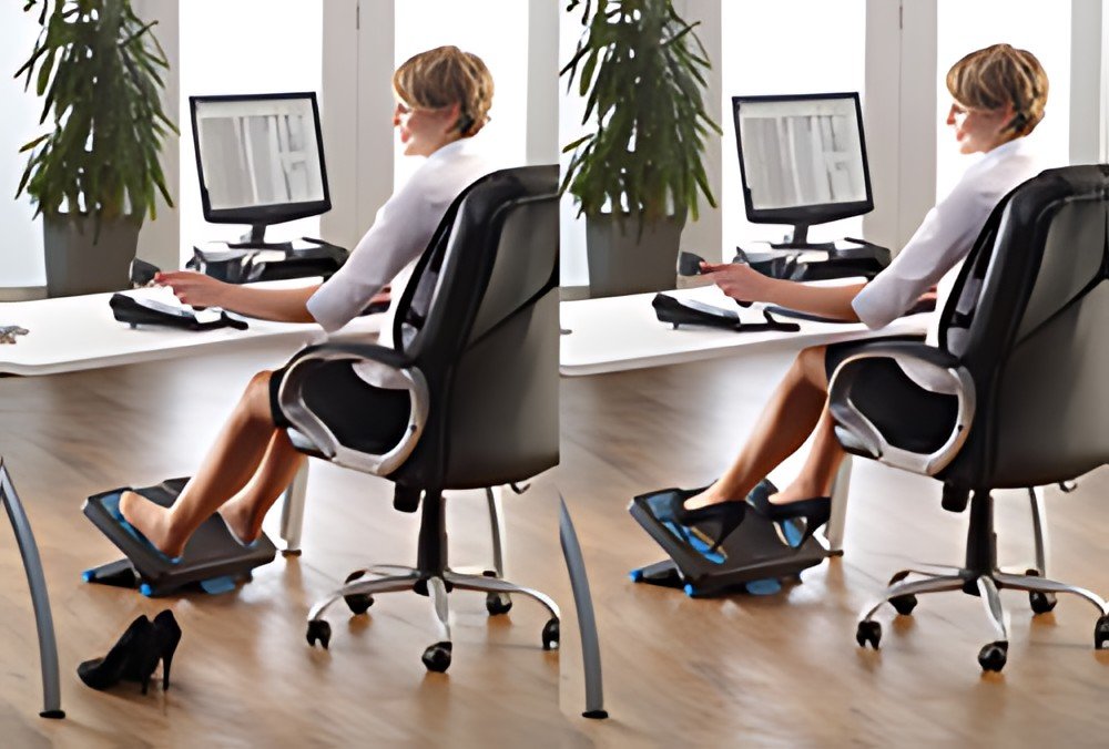 Fellowes Repose-pied Energizer, en plastique, noir