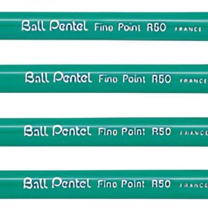 Pentel Stylo roller Ball Pentel R50, Recycology, rouge