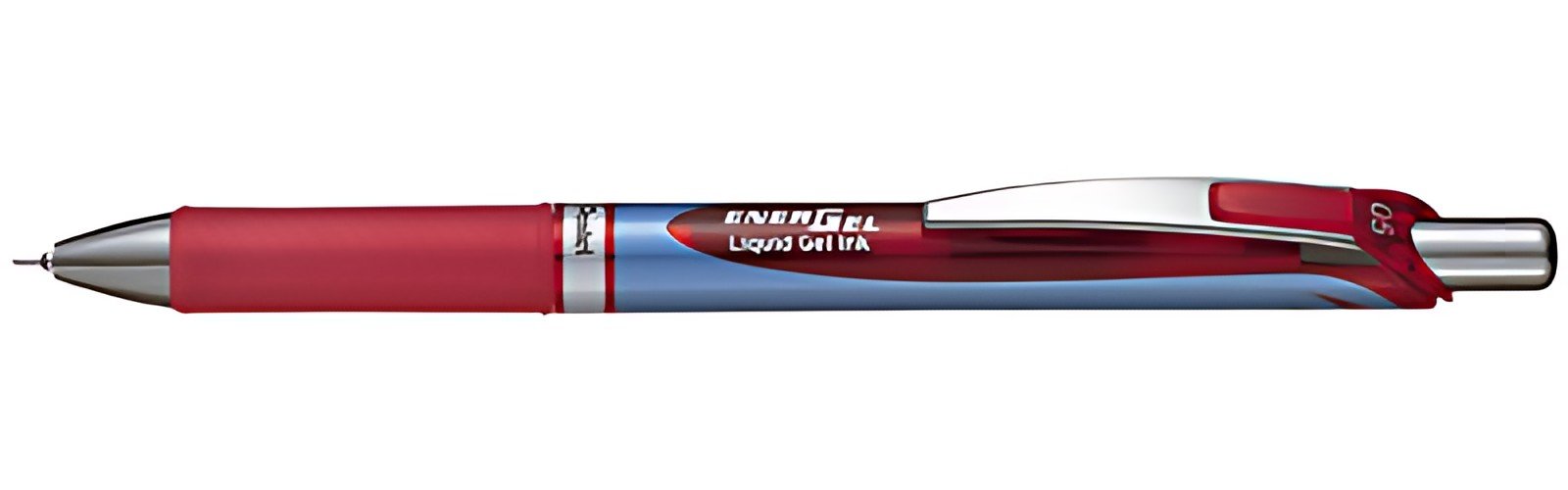 Pentel Stylo roller à encre gel liquide EnerGel BLN75, rouge