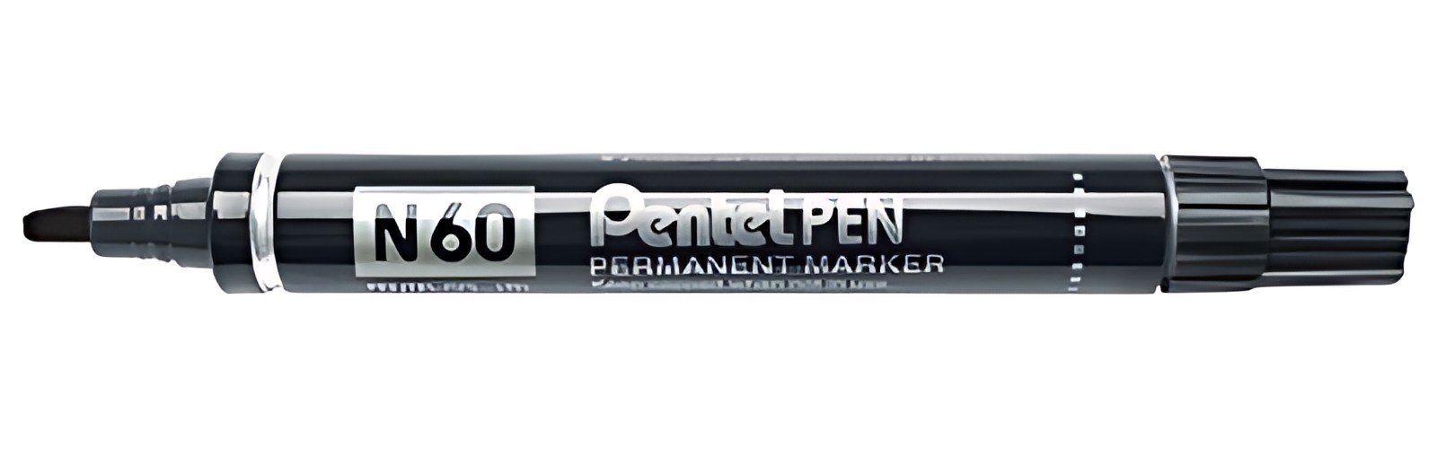 Pentel Marqueur permanent N60, pointe biseautée, noir