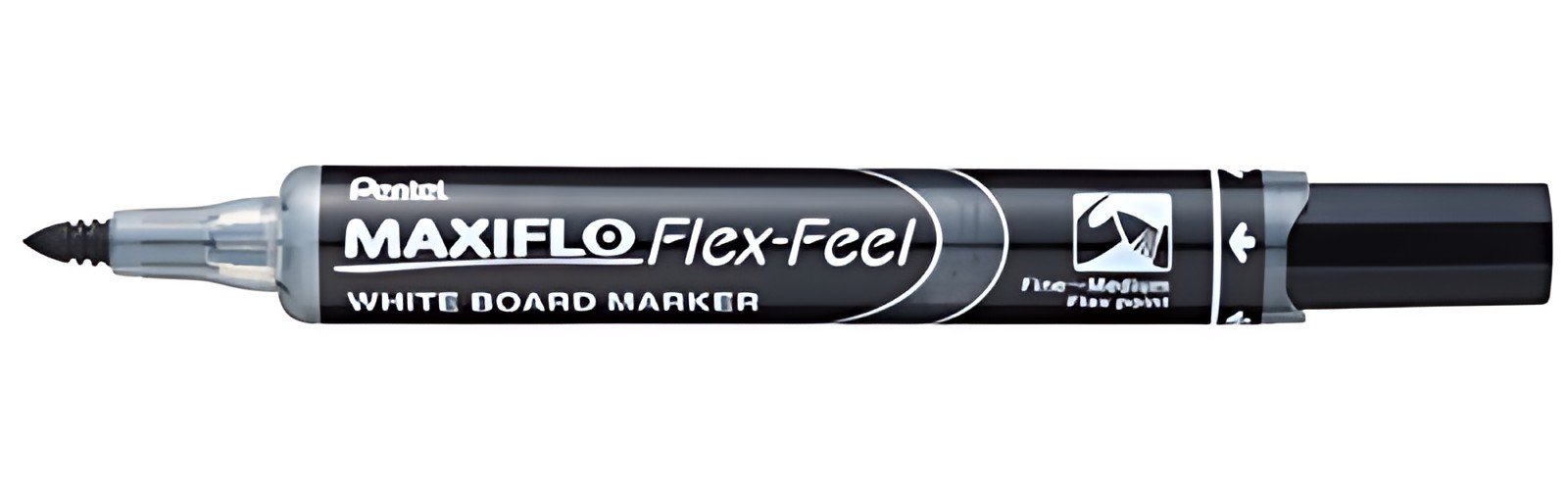 Pentel Marqueur pour tableau blanc MAXIFLO Flex-Feel, noir