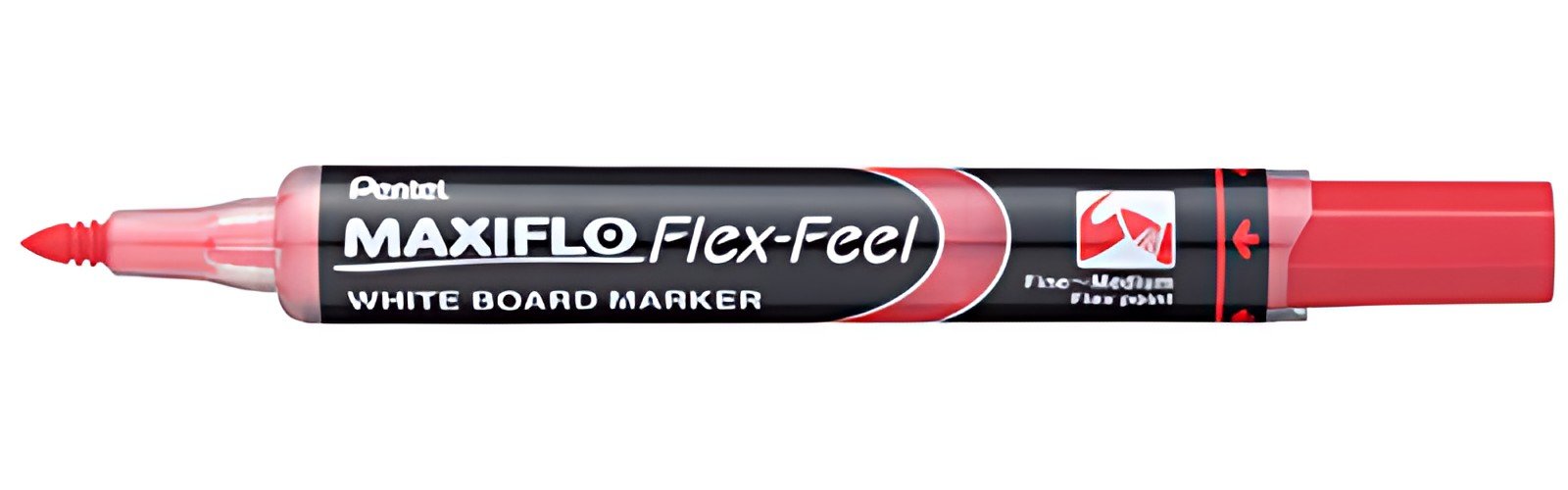 Pentel Marqueur pour tableau blanc MAXIFLO Flex-Feel, rouge