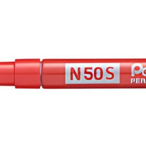 Pentel Marqueur permanent N50S, pointe ogive fine, rouge