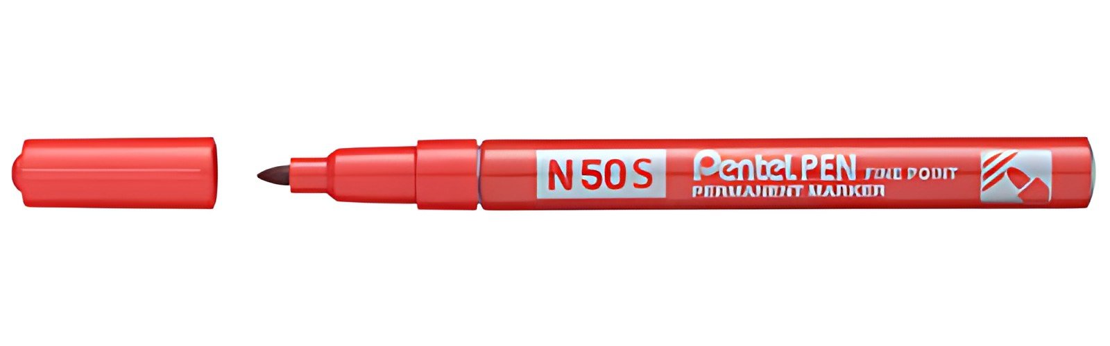 Pentel Marqueur permanent N50S, pointe ogive fine, rouge