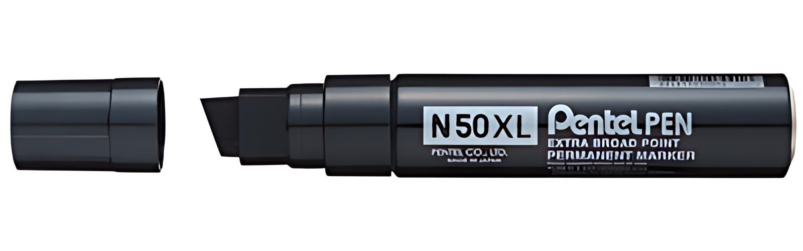 Pentel Marqueur permanent N50XL, pointe biseautée, noir