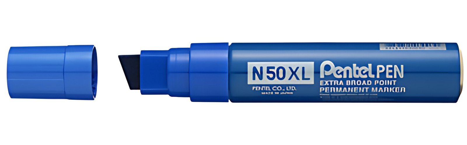 Pentel Marqueur permanent N50XL, pointe biseautée, bleu