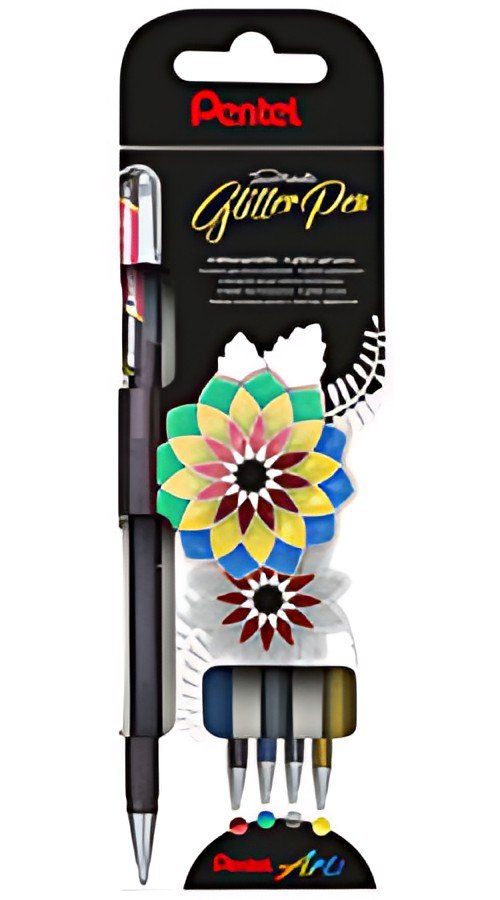 Pentel Stylo roller à encre gel Hybrid Dual Metallic, set