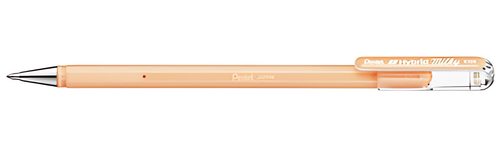 Pentel Stylo roller à encre gel Hybrid Milky, orange pastel
