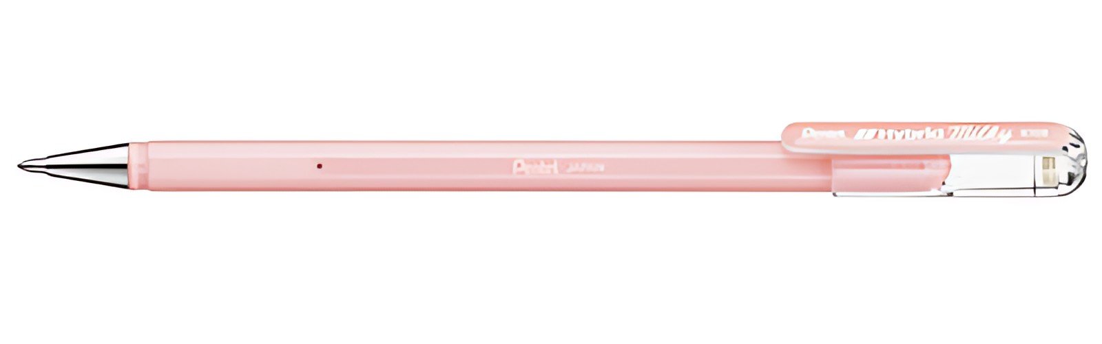 Pentel Stylo roller à encre gel Hybrid Milky, rose pastel