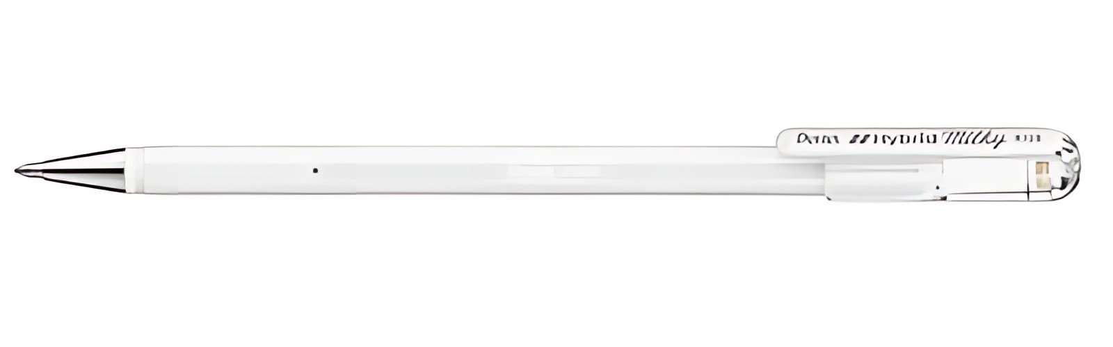 Pentel Stylo roller à encre gel Hybrid Milky, blanc