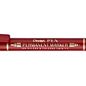 Pentel Marqueur permanent Pen, double pointe, rouge