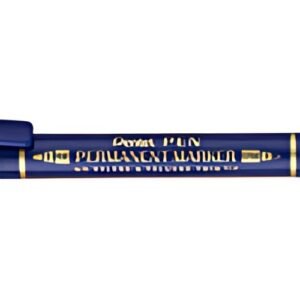 Pentel Marqueur permanent Pen, double pointe, bleu