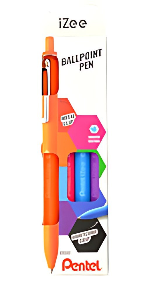 Pentel Stylo à bille rétractable iZee, étui de 4, TREND