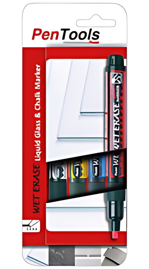 Pentel Marqueur craie WET EARASE SMW26, étui de 4, assorti
