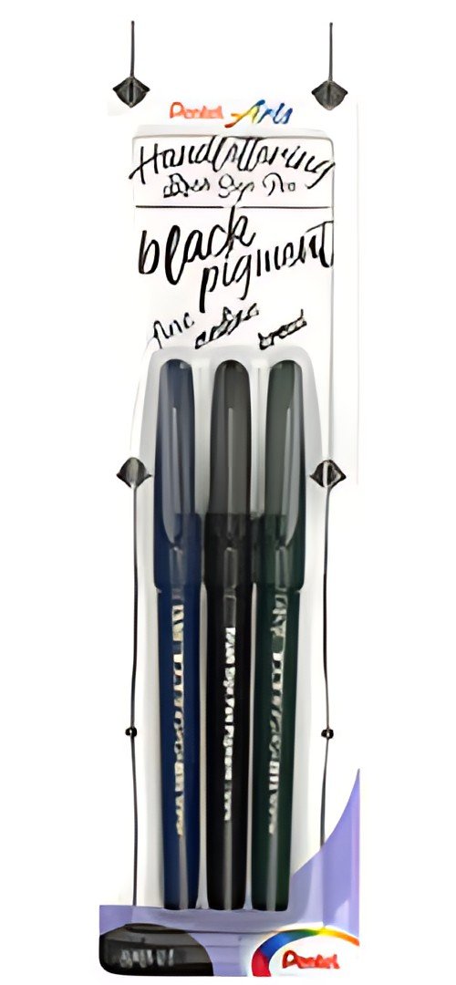 PentelArts Stylo de calligraphie Sign Pen Brush, noir