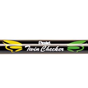 Pentel Surligneur "TWIN CHECKER", 2 pointes, jaune / vert